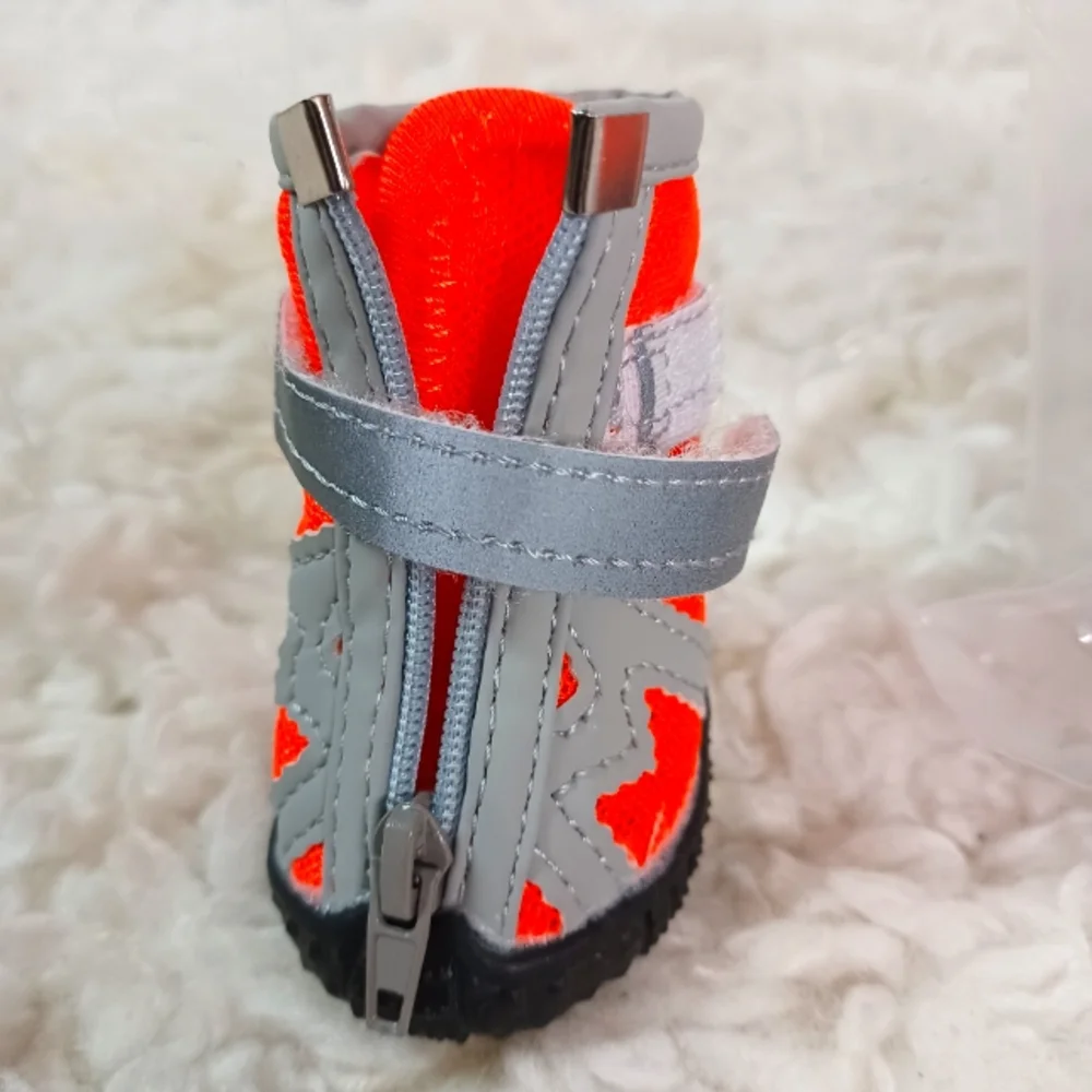 Nereids 4pcs Dog/Cat Boots  color:Orange Red